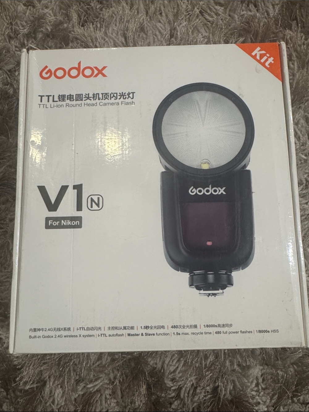 V1N Round Head Camera Flash - New Box Alittle Damage